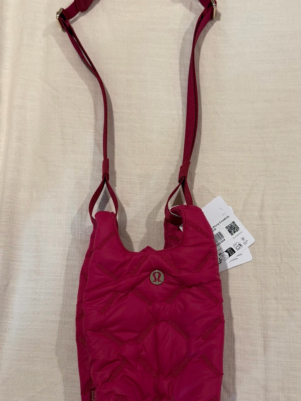 lululemon athletica Pink Quilted Pleasures Phone/waterbottle Crossbody Bag - Picture 3 of 5
